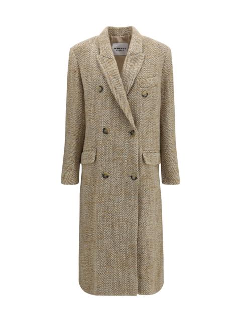 Isabel Marant Étoile Marant Étoile Pilda Herringbone Wool-blend Coat Beige