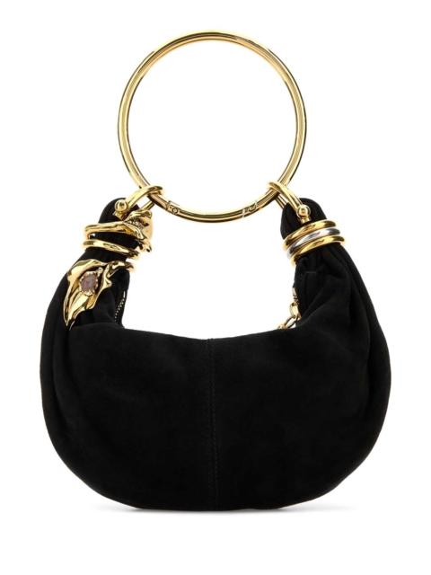 Chloé Chloe Women Black Suede Mini Bracelet Handbag