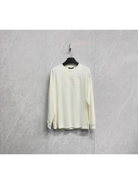 Louis Vuitton Louis Vuitton LV long-sleeved shirt with embossed logo on the chest