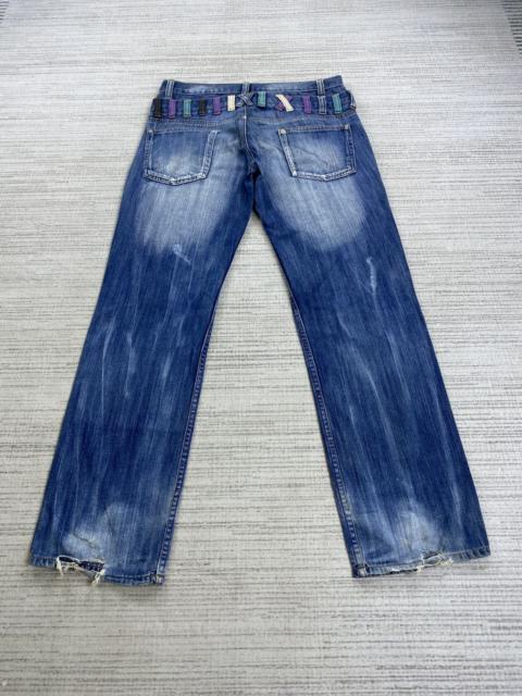 Hysteric Glamour Vintage Japanese Brand Double Waist Distressed Denim Pants