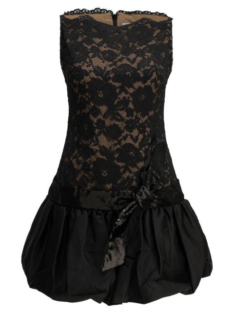 self-portrait Self-portrait Short Balloon Dress Black