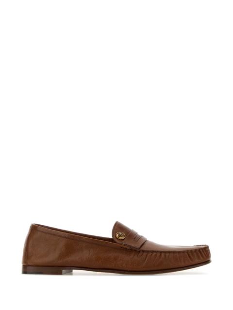 VERSACE Versace Men Caramel Leather Loafers