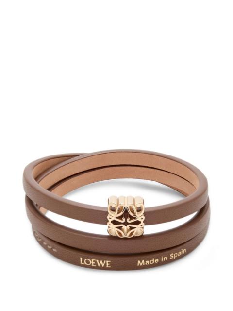 Loewe Loewe Women Anagram Bombé Leather Bracelet