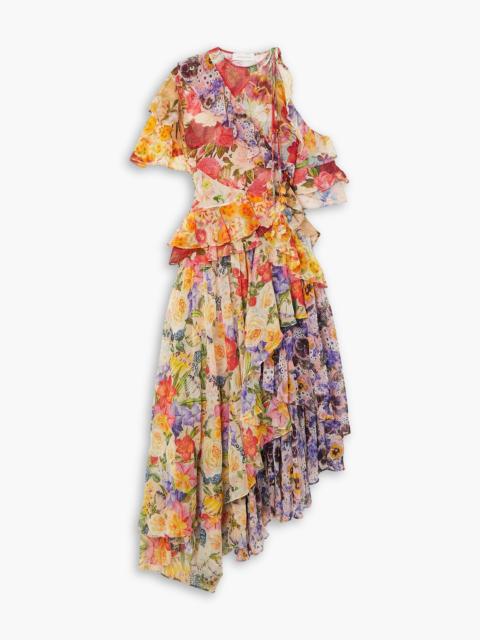 Zimmermann Tiered floral-print gauze dress