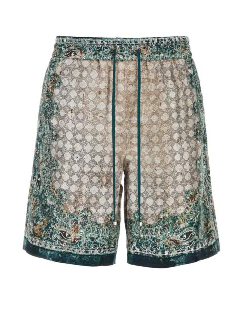 AMIRI Amiri Men Printed Silk Bermuda Shorts