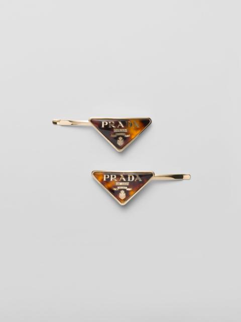 Prada Plexiglas and metal barrette