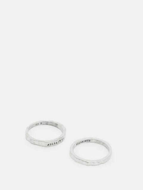 ALLSAINTS JOSH STERLING SILVER RING SET