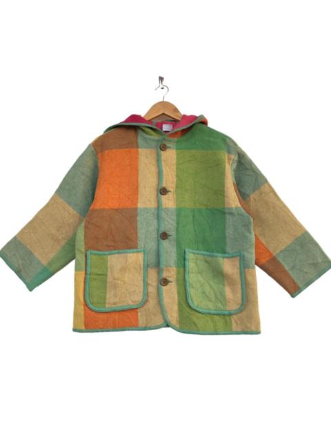 Other Designers Vintage - Kapital Style Benetton wool acrylic hooded jacket