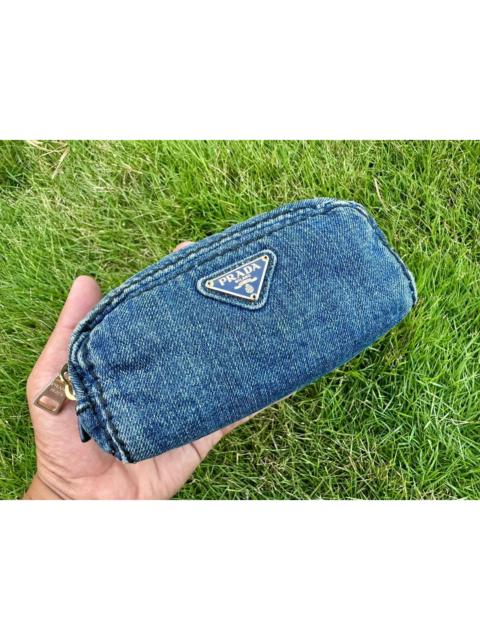Prada Authentic Prada Denim Cosmetic Pouch