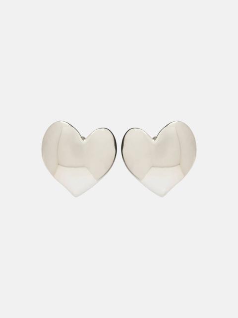 Oscar de la Renta Heart clip-on earrings