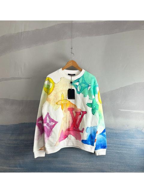 Louis Vuitton Louis Vuitton Ink-Wash All-Over Print Towel-Textured Sweatshirt
