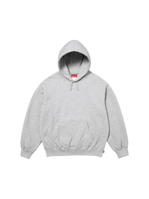 Supreme Supreme Satin Appliqué Hooded Sweatshirt 'Heather Grey'