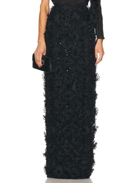 Embellished Column Skirt