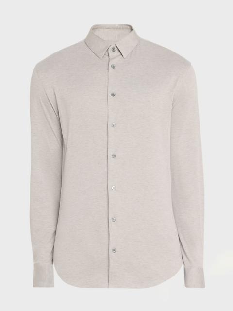 Men's Solid Cotton Stretch Sport Shirt