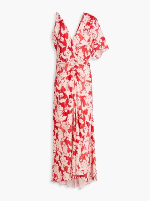 Victoria Beckham Floral-print stretch-crepe maxi dress