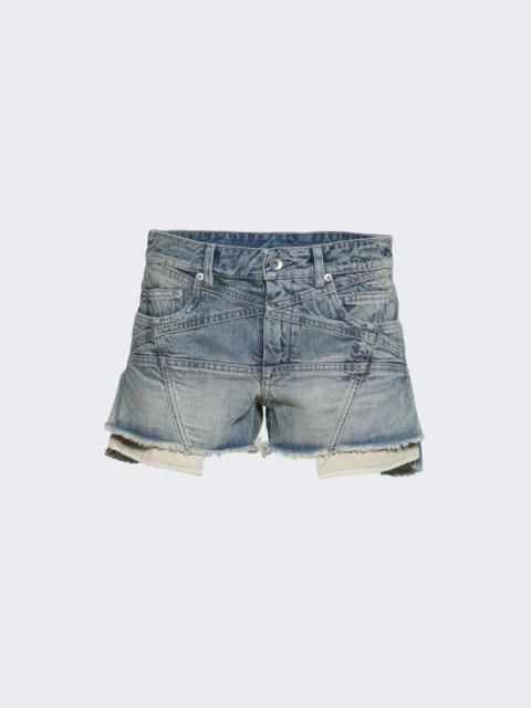 Rick Owens DRKSHDW Lana Cut Offs Denim Shorts Washed Indigo