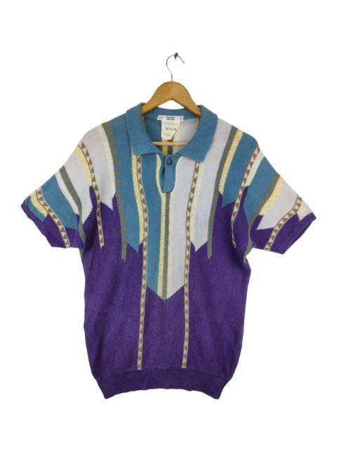Other Designers Designer - Vintage Polo Knit Shirt Colour Block Coogi Style