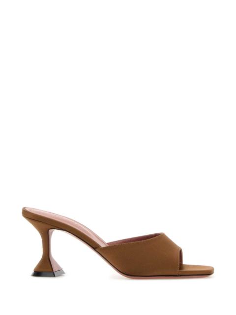 Amina Muaddi Amina Muaddi Women Brown Satin Lupita Mules