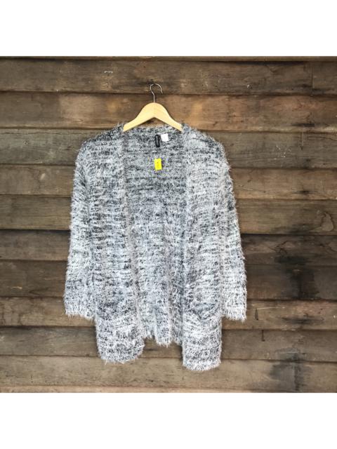 Other Designers H&M - H&M Grey Shag Shaggy Fur Mohair Knitwear cardigan #B589