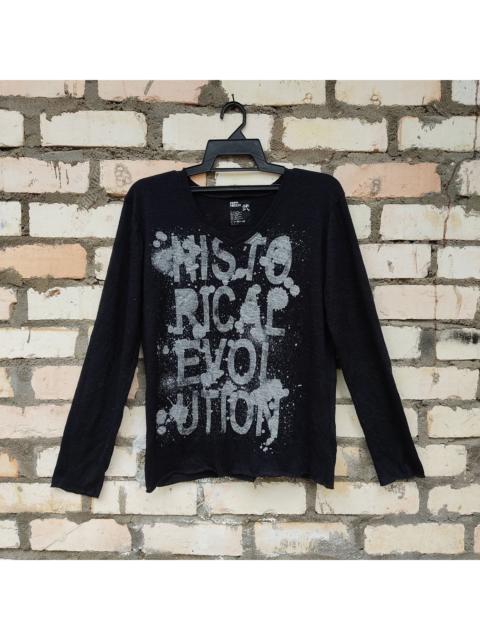 PPFM PPFM Historical Evolution Long Sleeve V neck Punk Style