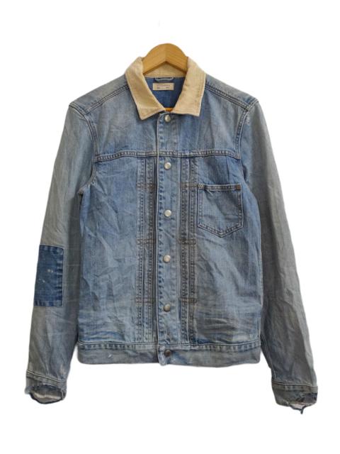 Other Designers Allsaints Distressed Denim Truckers Jacket