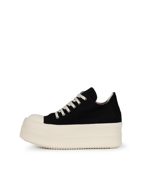 Rick Owens DRKSHDW DOUBLE BUMPER LOW SNEAKS / BLK/MILK