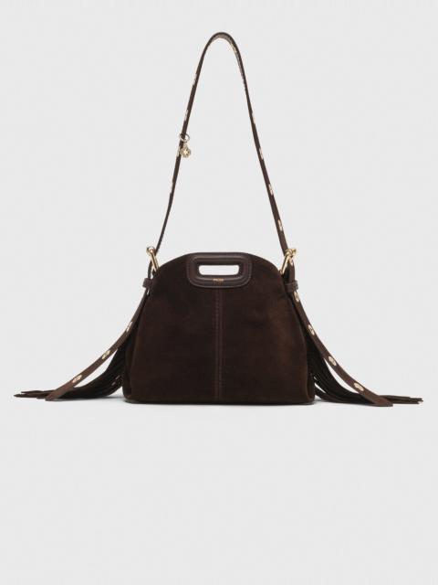 maje Miss M mini suede leather bag