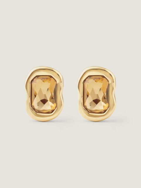 Givenchy SCULPTURAL CRYSTAL EARRINGS IN METAL AND CRYSTALS