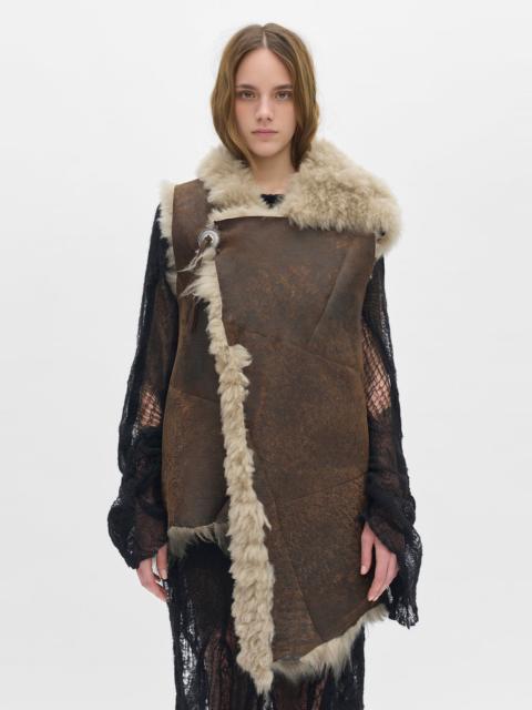 Ann Demeulemeester Aleid Asymmetric Fur Waistcoat