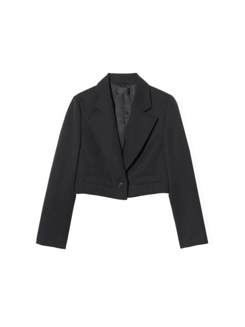 NILI LOTAN Belino Cropped Wool Jacket black