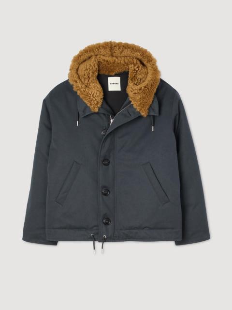 Sandro HOODED COTTON PARKA