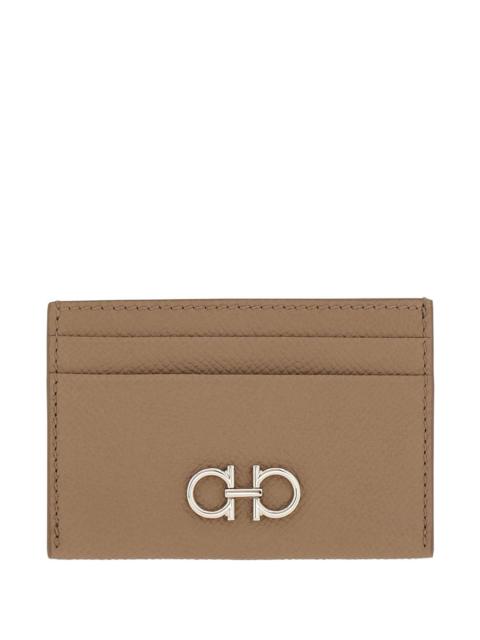FERRAGAMO Ferragamo Women Gancini Grained Leather Card Holder