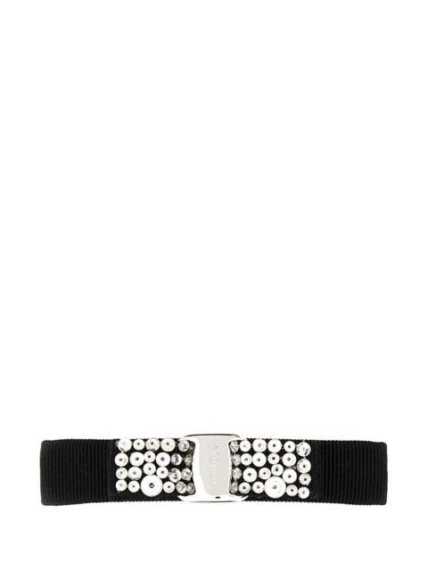 ヘアアクセサリー FERRAGAMO Black fabric hair clip (342019495450 NEROORO) Black fabric Vara hair clip – G&B