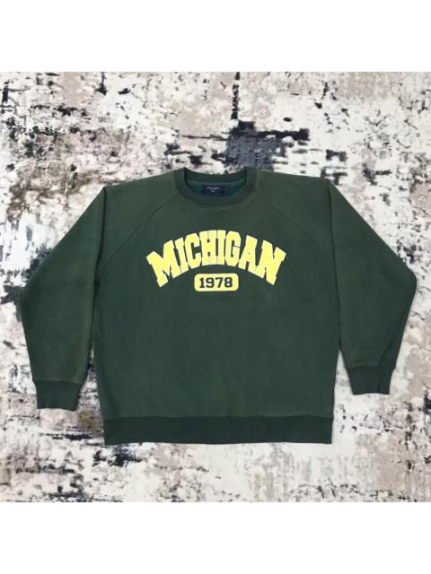 Other Designers Japanese Brand - Vintage Back Number Michigan Spellout Biglogo Sweatshirt