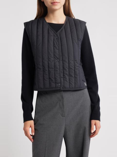 RAINS Rains Banja Water Resistant Crop Liner Vest in Navy at Nordstrom