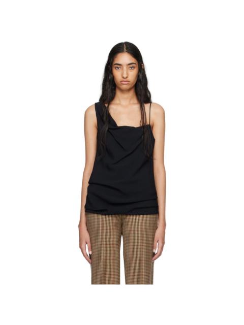 Dries Van Noten Black Draped Top