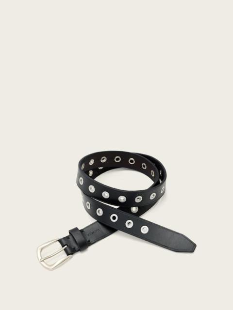 ALLSAINTS CAL LEATHER EYELET BELT