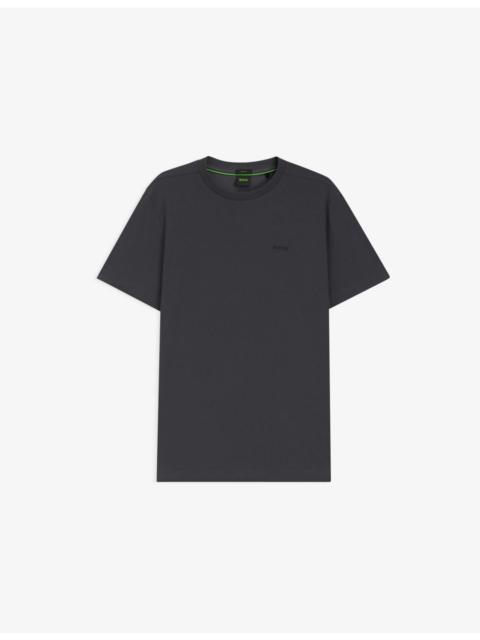 BOSS Logo-Embroidered Regular-Fit Stretch-Cotton T-Shirt