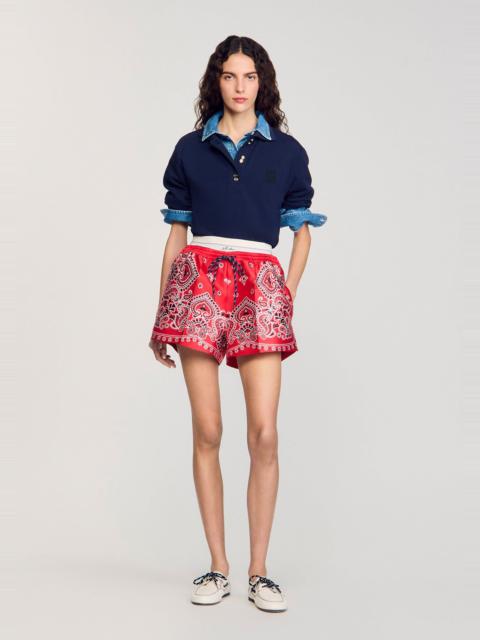 Sandro BANDANA PRINT SHORTS