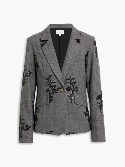 Other Designers Sequin-embellished herringbone tweed suit