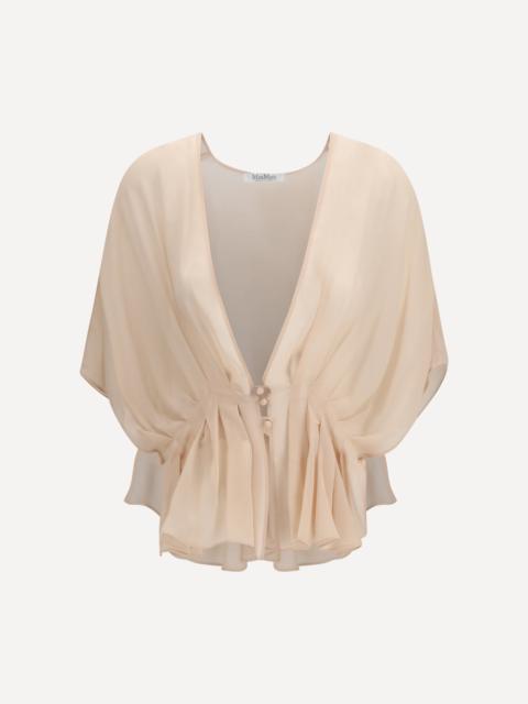 Max Mara Cape-Style Silk Shirt