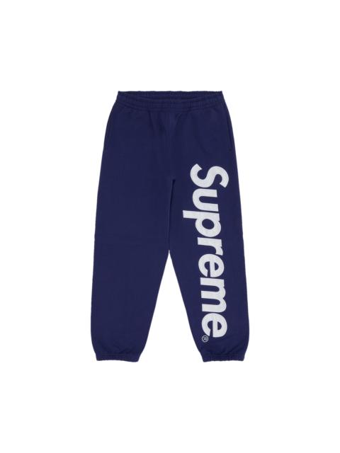 Supreme Supreme Satin Appliqué Sweatpant 'Washed Navy'