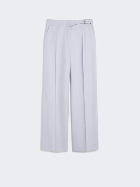 Sportmax Viscose-blend gabardine yoke-detail trousers - medium grey