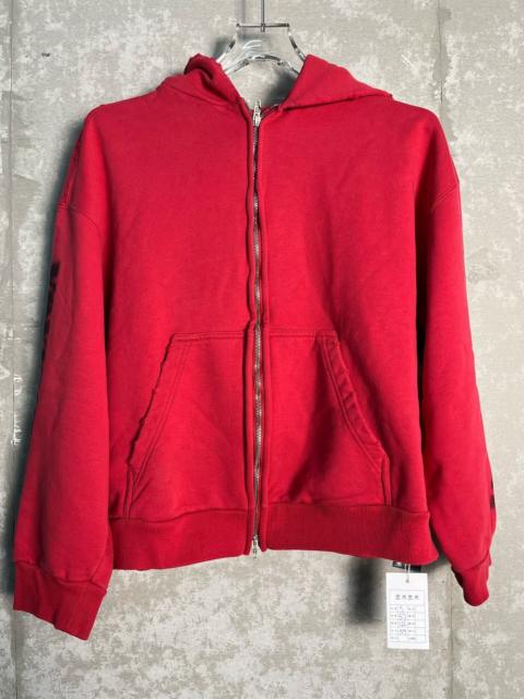 BALENCIAGA Balenciaga Hooded Zip Up Red Hoodie