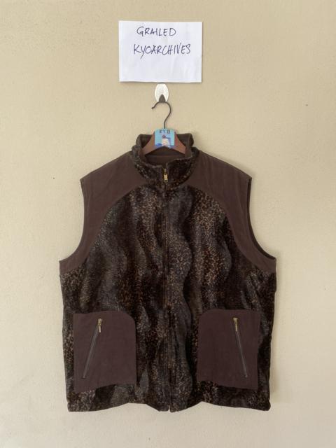 Other Designers Vintage - FLORICE LEOPARD VELVET REVERSIBLE VEST