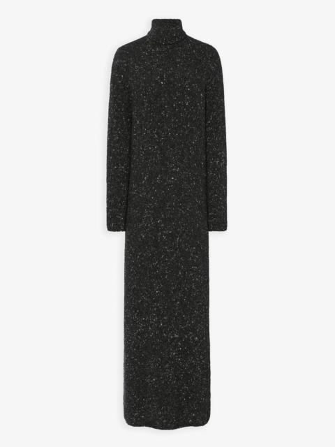 The Row Melani charcoal melange cashmere dress