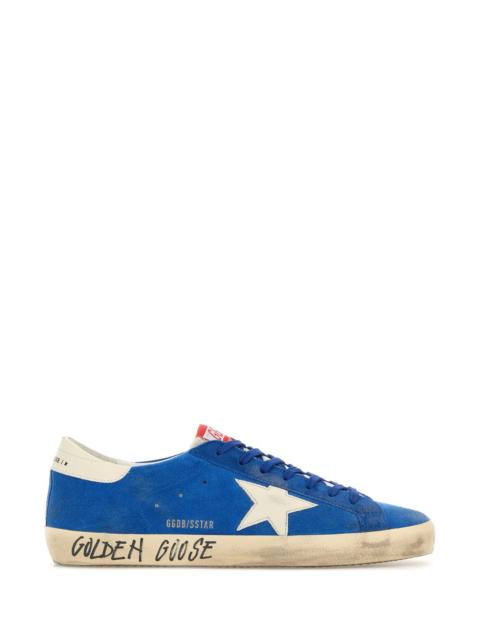 Golden Goose Blue suede Super Star sneakers
