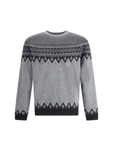 Alexander McQueen Alexander Mcqueen Men Jacquard Pattern With Skulls Sweater