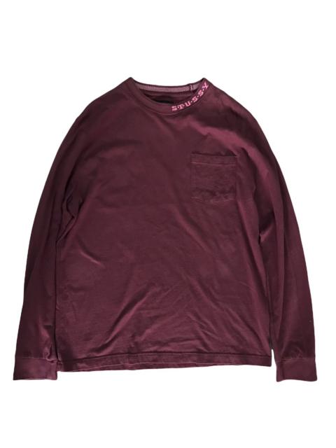 Stüssy Stussy Long slevee Neck logo Tee