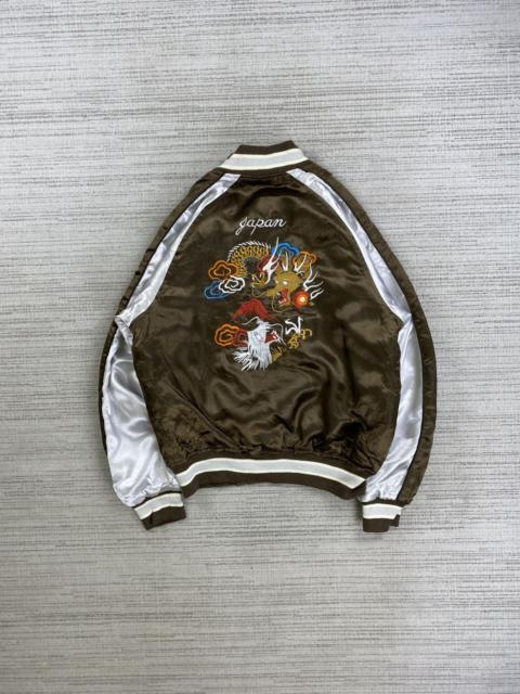 Other Designers Japanese Brand - Vintage ThirdRow Japan Dragon Embroidery Sukajan Jacket #EB5
